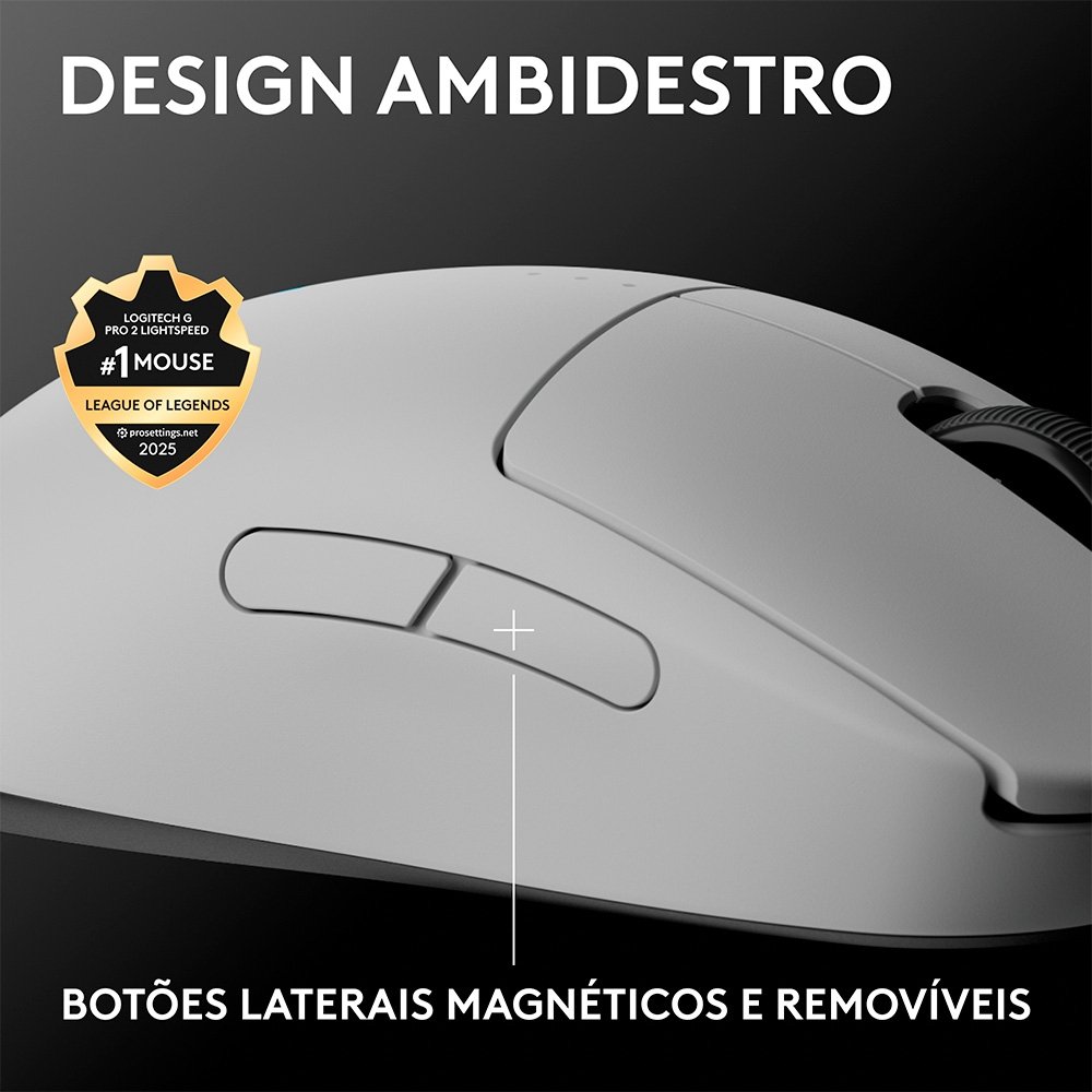 Mouse Gamer Sem Fio ( Balão.info) PRO 2 com ( Balão.info), RGB Lightsync, Ambidestro, 4 Botões Programáveis, DPI de 32K, Branco - 910-( Balão.info - foto 2