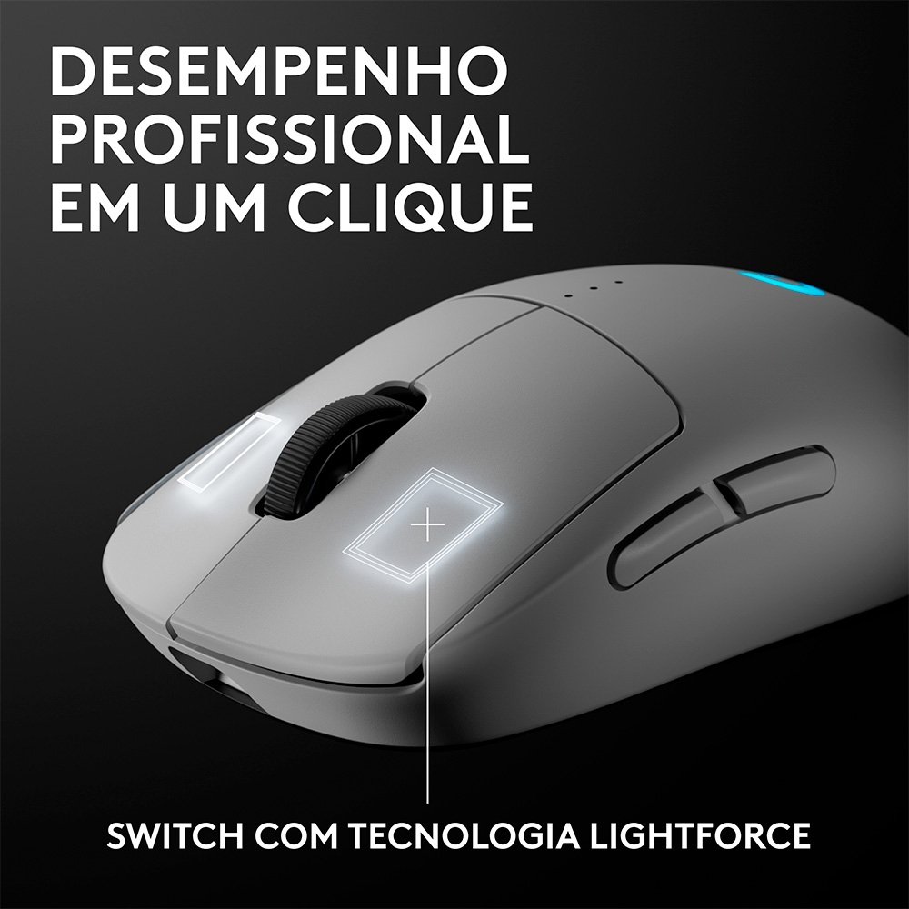 Mouse Gamer Sem Fio ( Balão.info) PRO 2 com ( Balão.info), RGB Lightsync, Ambidestro, 4 Botões Programáveis, DPI de 32K, Branco - 910-( Balão.info - foto 7