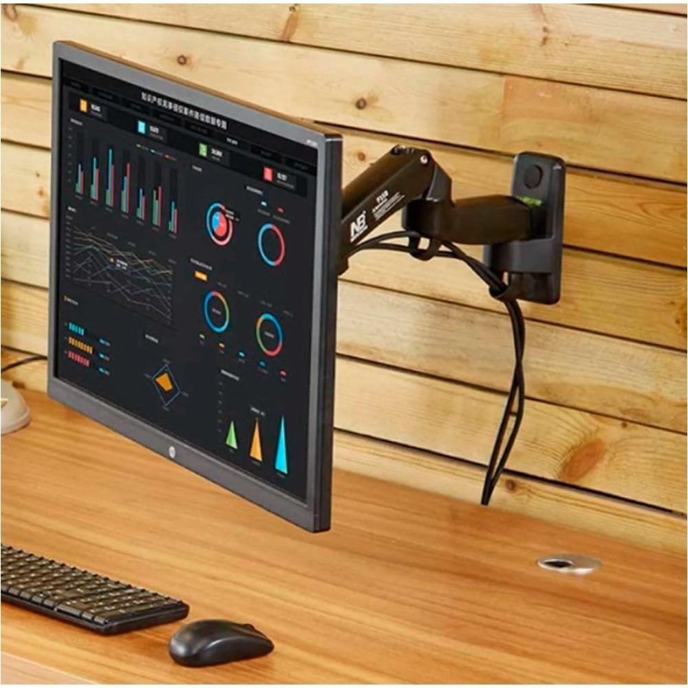 Imagem 8 de 8 do produto Suporte de Parede Articulado para Monitor de 17" a 35" North Bayou, Ajustes com Pistão a Gás, Preto - F150 NB