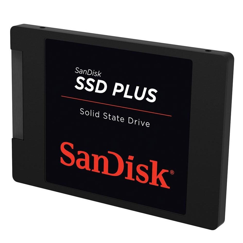 SSD Sandisk PLUS 2.5´ SATA 3.0 (6 Gb/s) 120GB Leitura: 520MB/s  e Gravações: 180MB/s - SDSSDA-120G-G25