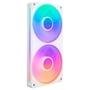 Ventoinha NZXT Single-frame F Series, LED RGB Core, 240mm, 2x 120mm, Branco - RF-U24HF-W1 3