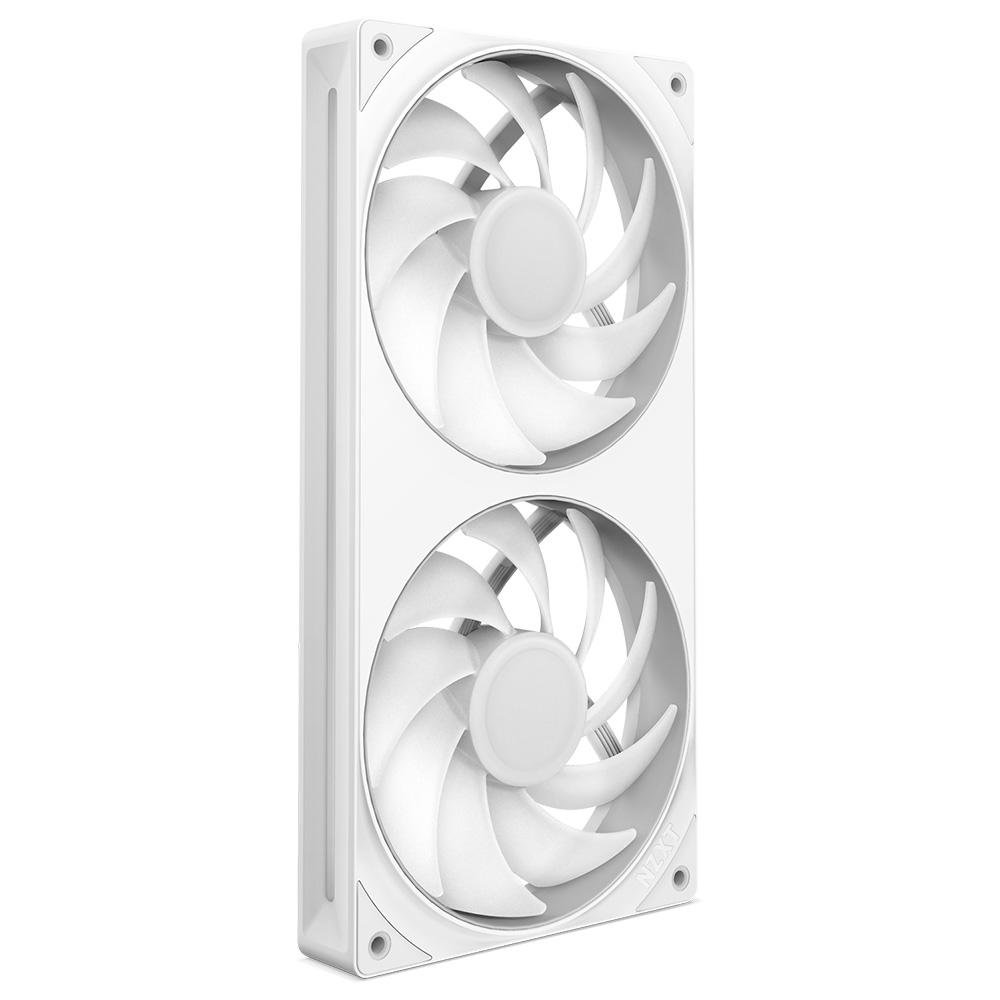 Imagem 6 de 6 do produto Ventoinha NZXT Single-frame F Series, LED RGB Core, 240mm, 2x 120mm, Branco - RF-U24HF-W1