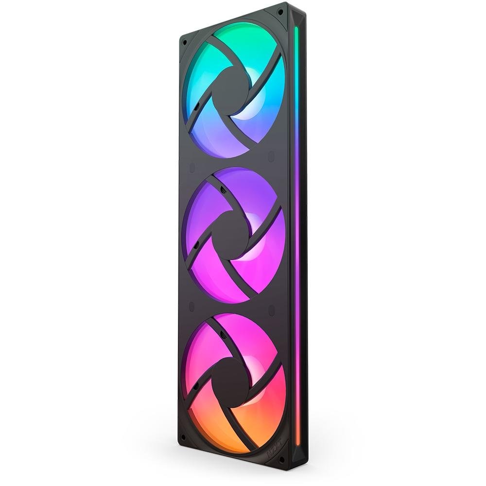 Imagem 2 de 6 do produto Ventoinha NZXT Single-frame F Series, LED RGB Core, 360mm, 3x 120mm, Preto - RF-U36HF-B1