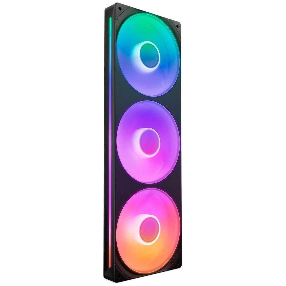 Ventoinha NZXT Single-frame F Series, LED RGB Core, 360mm, 3x 120mm, Preto - RF-U36HF-B1