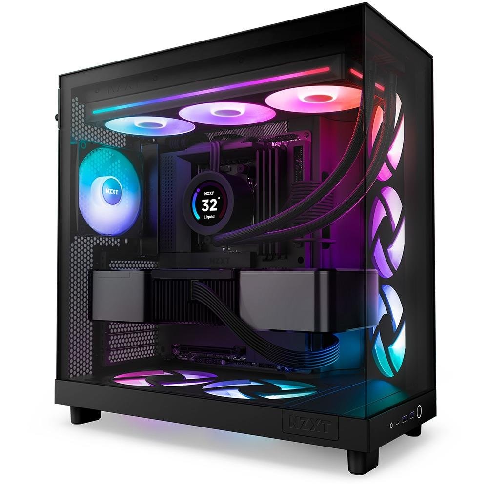 Imagem 4 de 6 do produto Ventoinha NZXT Single-frame F Series, LED RGB Core, 360mm, 3x 120mm, Preto - RF-U36HF-B1