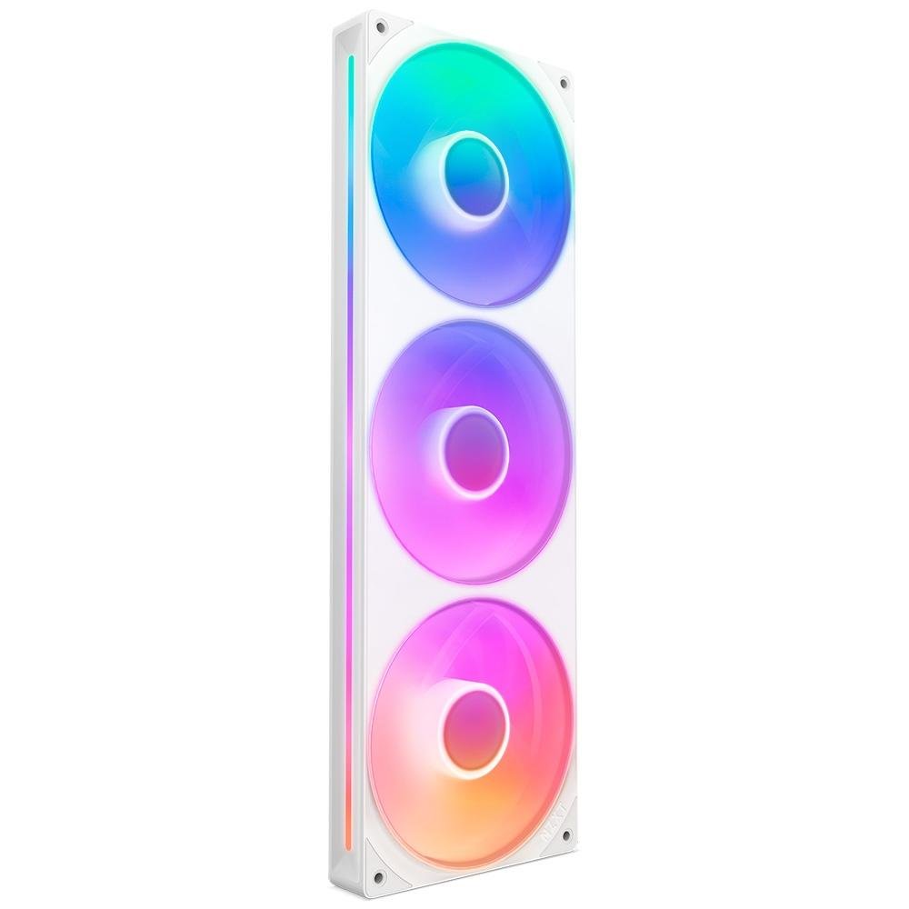 Ventoinha NZXT Single-frame F Series, LED RGB Core, 360mm, 3x 120mm, Branco - RF-U36HF-W1 4