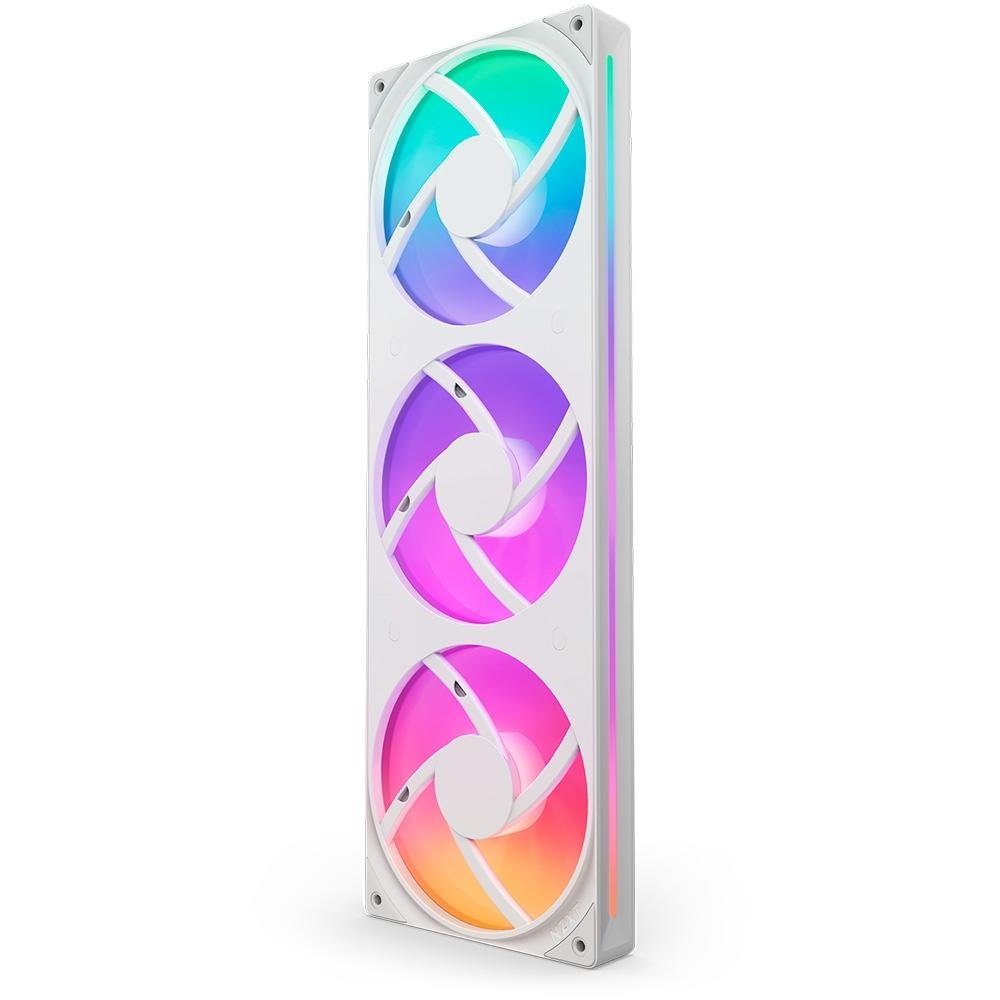 Imagem 2 de 6 do produto Ventoinha NZXT Single-frame F Series, LED RGB Core, 360mm, 3x 120mm, Branco - RF-U36HF-W1