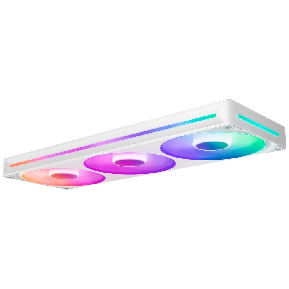 Imagem 3 de 6 do produto Ventoinha NZXT Single-frame F Series, LED RGB Core, 360mm, 3x 120mm, Branco - RF-U36HF-W1