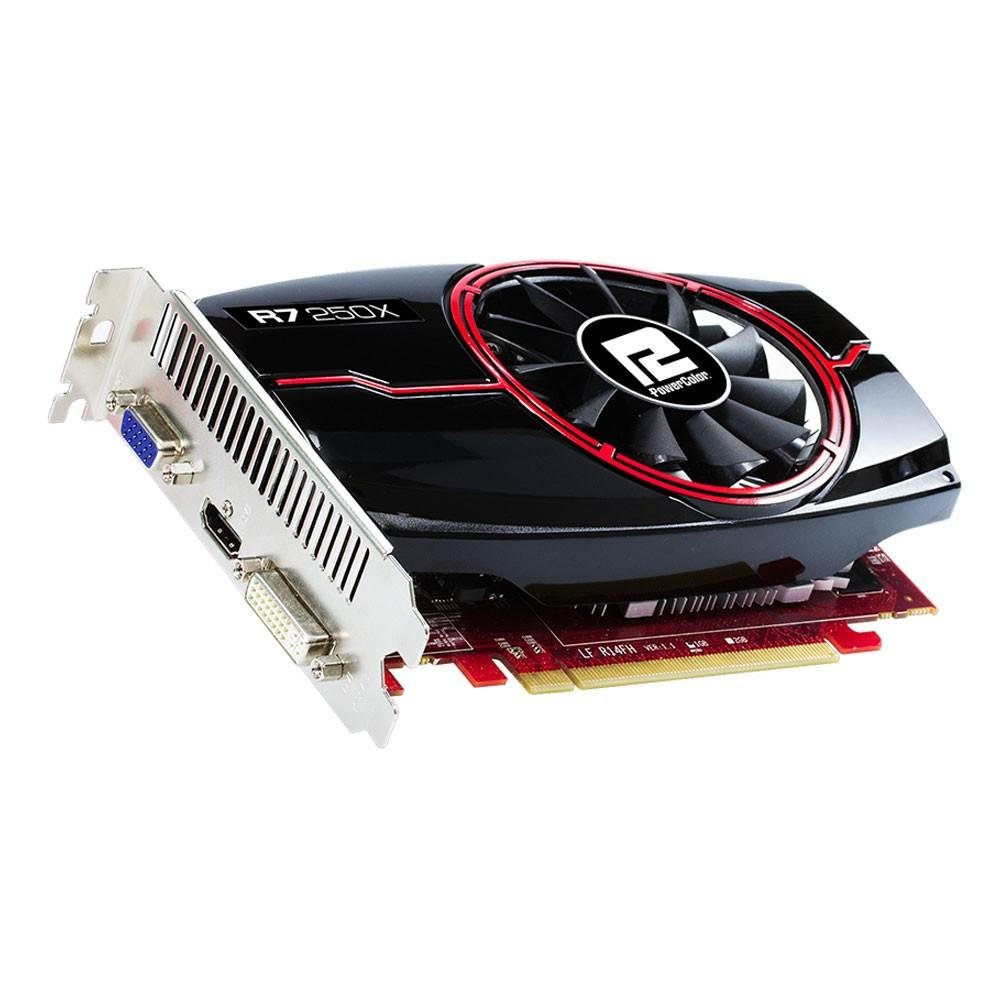 Imagem 3 de 5 do produto Placa de Video VGA Power Color AMD Radeon R7 250X 2GB GDDR5 128 Bits PCI 3.0 - AXR7 2GBD5-HE