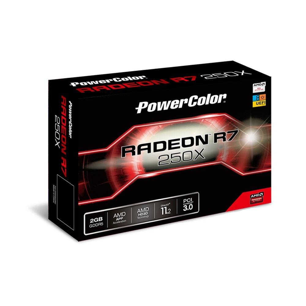 Imagem 4 de 5 do produto Placa de Video VGA Power Color AMD Radeon R7 250X 2GB GDDR5 128 Bits PCI 3.0 - AXR7 2GBD5-HE