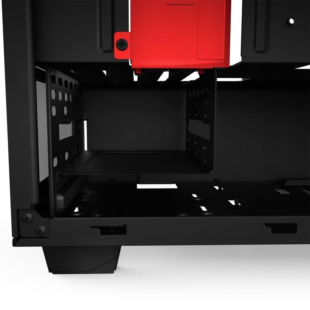 Gabinete NZXT Mid-Tower S340 Preto/Vermelho Lateral em Acrílico CA-S340MB-GR