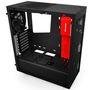 Gabinete NZXT Mid-Tower S340 Preto/Vermelho Lateral em Acrílico CA-S340MB-GR