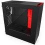Gabinete NZXT Mid-Tower S340 Preto/Vermelho Lateral em Acrílico CA-S340MB-GR
