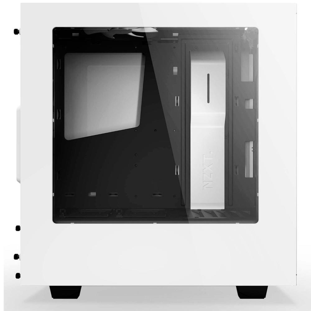 Gabinete NZXT Mid-Tower S340 Branco Lateral em Acrílico CA-S340W-W1