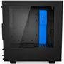 Gabinete NZXT Mid-Tower S340 Preto/Azul Lateral em Acrílico CA-S340MB-GB