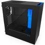 Gabinete NZXT Mid-Tower S340 Preto/Azul Lateral em Acrílico CA-S340MB-GB