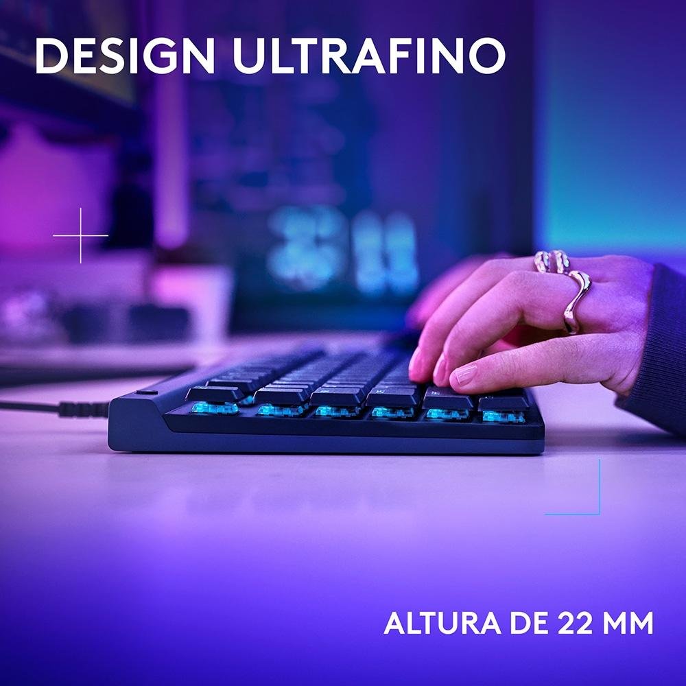 Teclado Mecânico Gamer Logitech G515 TKL,  RGB Ligthsync, USB 2.0, ANSI, Preto - 920-012868