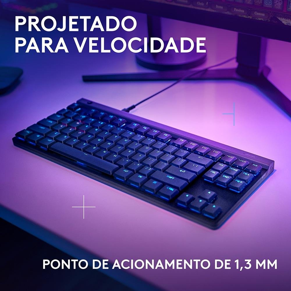 Teclado Mecânico Gamer Logitech G515 TKL,  RGB Ligthsync, USB 2.0, ANSI, Preto - 920-012868