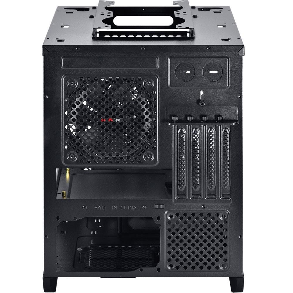Gabinete Gamer PCYES cubo Taurus com 2 fans sem LED Lateral em acrílico – TAURUSPTOSL2FCA