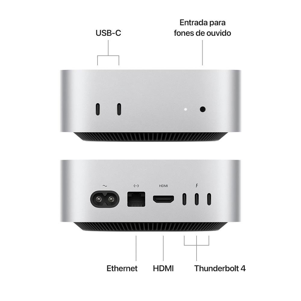 Mac mini Apple Chip M4, 24GB, SSD 512GB | KaBuM!