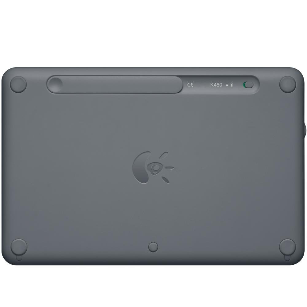 Imagem 2 de 6 do produto Teclado sem fio Logitech K480 com Suporte Integrado para Smartphone e Tablet, Bluetooth Easy-Switch para 3 dispositivos - 920-006348
