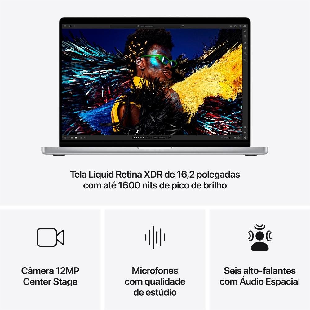 "MacBook Pro Apple 16"", M4 Pro, CPU 14 Núcleos, GPU 20 Núcleos, Neural Engine de 16 Núcleos, 48GB RAM, SSD 512GB, Prateado - MX2U3BZ/A" - view 6