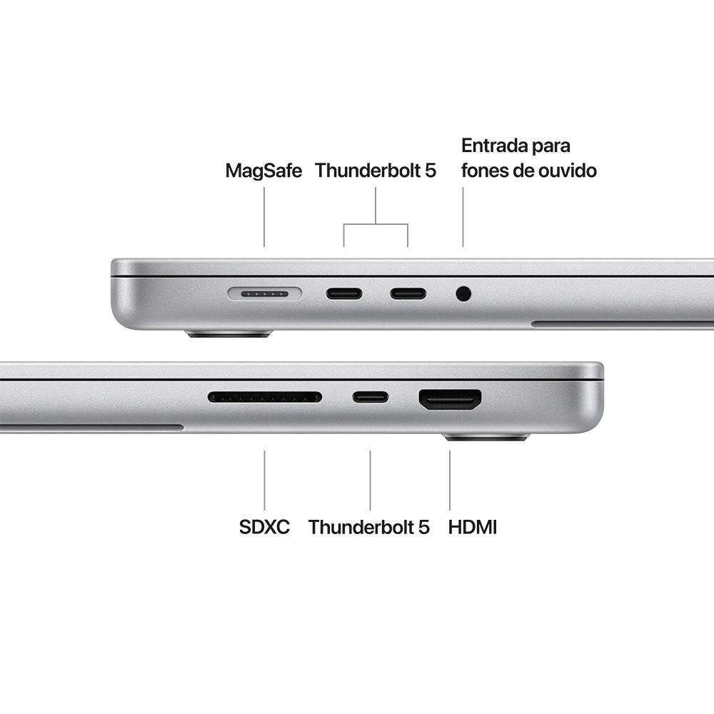 "MacBook Pro Apple 16"", M4 Pro, CPU 14 Núcleos, GPU 20 Núcleos, Neural Engine de 16 Núcleos, 48GB RAM, SSD 512GB, Prateado - MX2U3BZ/A" - view 7