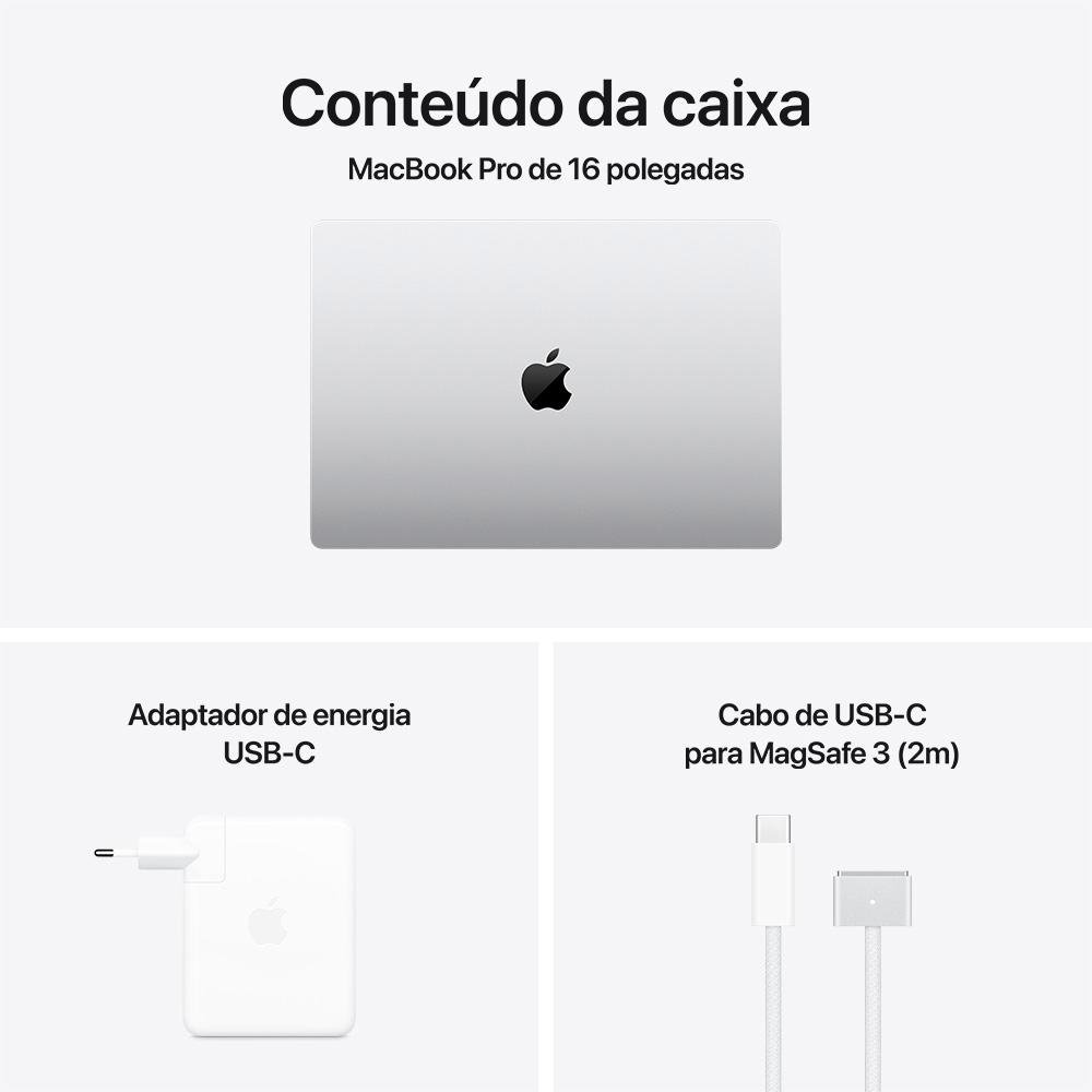 "MacBook Pro Apple 16"", M4 Pro, CPU 14 Núcleos, GPU 20 Núcleos, Neural Engine de 16 Núcleos, 48GB RAM, SSD 512GB, Prateado - MX2U3BZ/A" - view 8