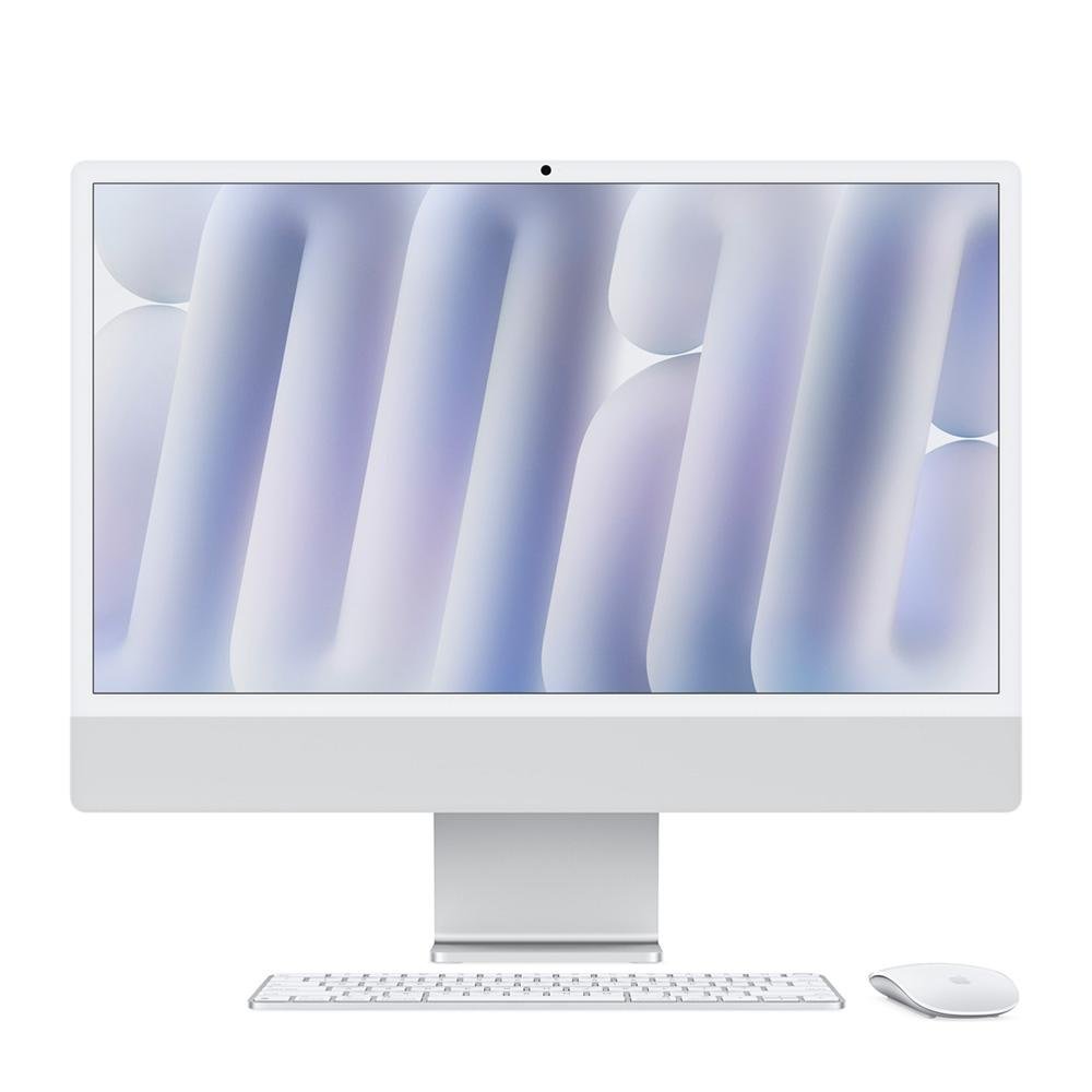 "iMac Apple Tela Retina 24"" 4.5K Vidro Nano-Texture, Chip M4, CPU 10 Núcleos, GPU 10 Núcleos, Neural Engine de 16 Núcleos, 16GB RAM, 256GB SSD, Prata - MD3H4BZ/A"