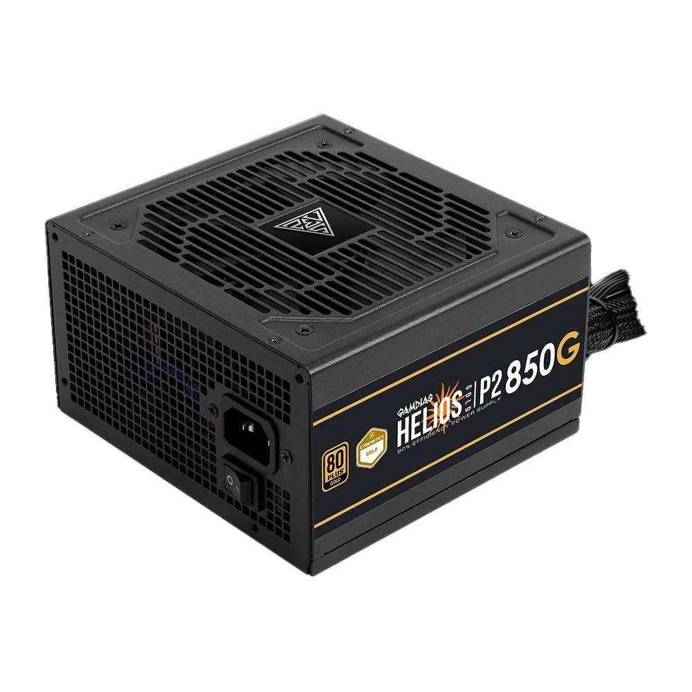 Fonte Gamdias Helios P2-850G, 850W, 80 Plus Gold, Sem cabo, Preto - HELIOS P2-850G L.A Fonte Gamdias Helios P2-850G, 850W, 80 Plus Gold, Sem cabo, Preto - HELIOS P2-850G L.A