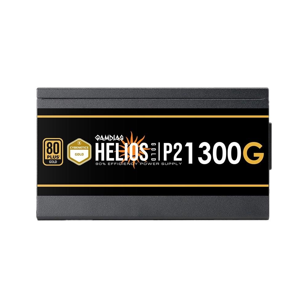 Fonte Gamdias Helios P2-1300G, 1300W, 80 Plus Gold, Sem Cabo, Preto - HELIOS P2-1300G L.A