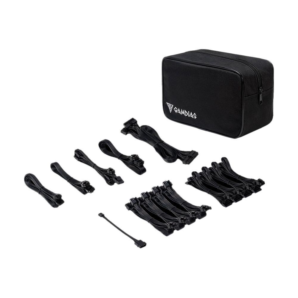 Imagem 9 de 9 do produto Fonte Gamdias Helios P2-1300G, 1300W, 80 Plus Gold, Sem Cabo, Preto - HELIOS P2-1300G L.A