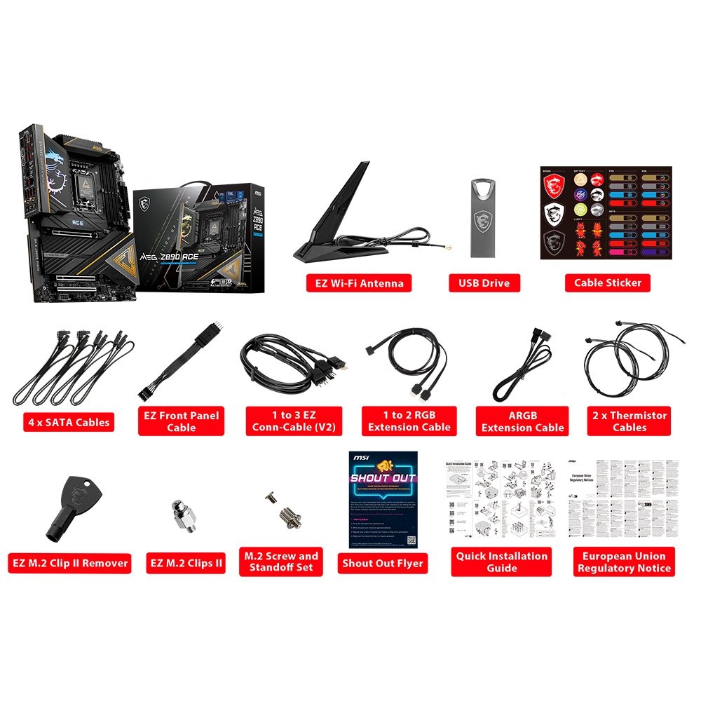 Placa-Mãe MSI MEG Z890 Ace, Intel, DDR5, ATX, Wi-Fi 7 e Bluetooth 5.4, Preto - 911-7E22-001 17