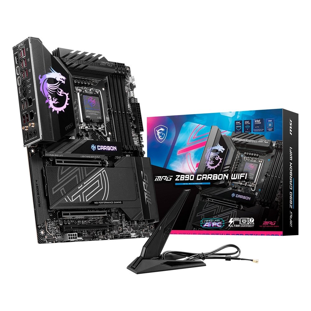 Placa-Mãe MSI MPG Z890 Carbon, Intel, DDR5, ATX, Wi-Fi 7 e Bluetooth 5.4, Preto - 911-7E17-001 5