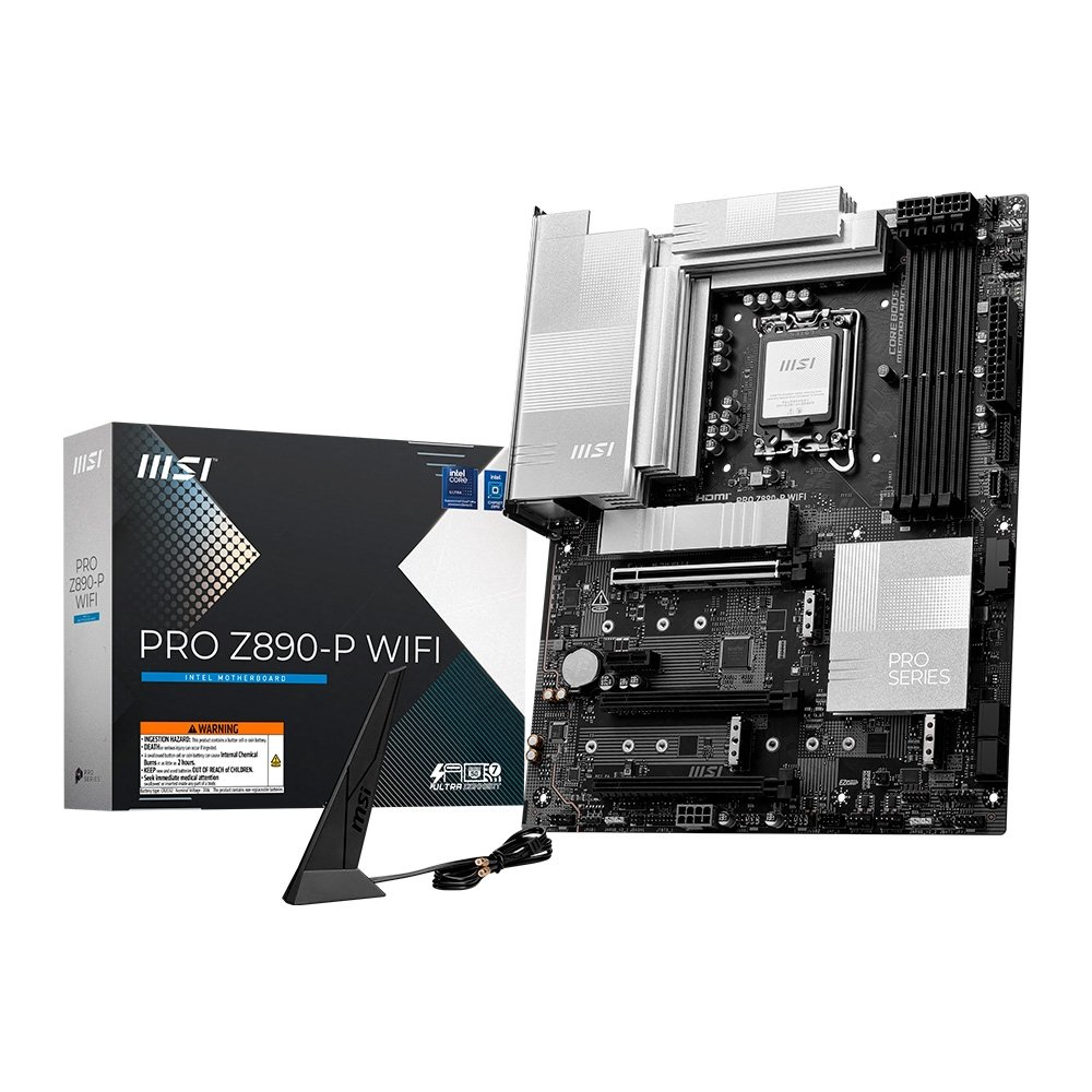Imagem 4 de 6 do produto Placa-Mãe MSI PRO Z890-P, Intel, DDR5, ATX, Wi-Fi 7 e Bluetooth 5.4, Preto - 911-7E34-001