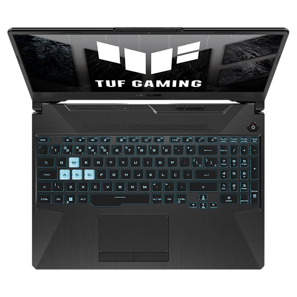 Imagem 12 de 22 do produto Notebook Gamer ASUS TUF Gaming A15, AMD RYZEN 7 7435HS, 8GB RAM, 512GB SSD, RTX 2050 KeepOS, 15,6" FHD, Preto Grafite - FA506NFR-HN069