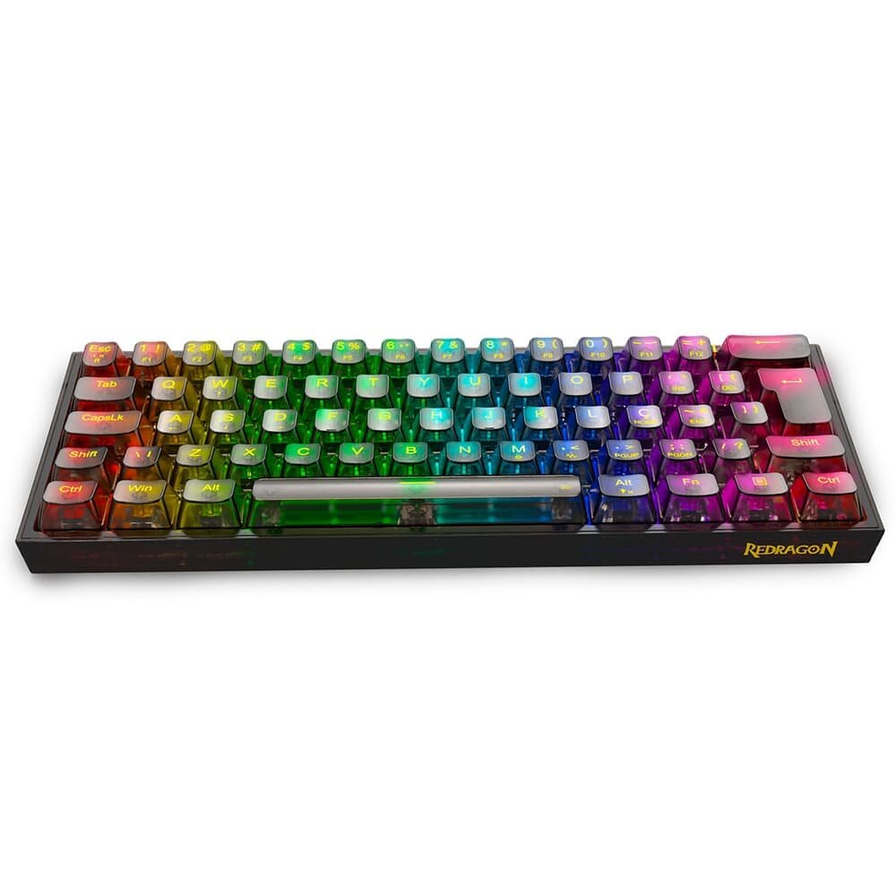Teclado Mecânico Gamer ( Balão.info) Fizz Clear Black, RGB Chroma Mk.II, Cabo USB-C Removível, ( Balão.info), Preto - K617CTB-RGB - foto 4