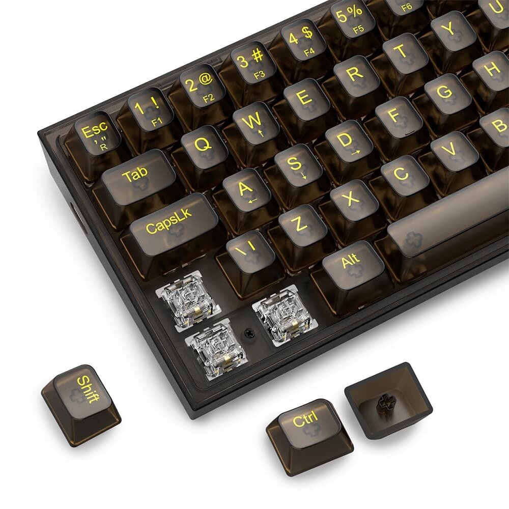Teclado Mecânico Gamer ( Balão.info) Fizz Clear Black, RGB Chroma Mk.II, Cabo USB-C Removível, ( Balão.info), Preto - K617CTB-RGB - foto 6