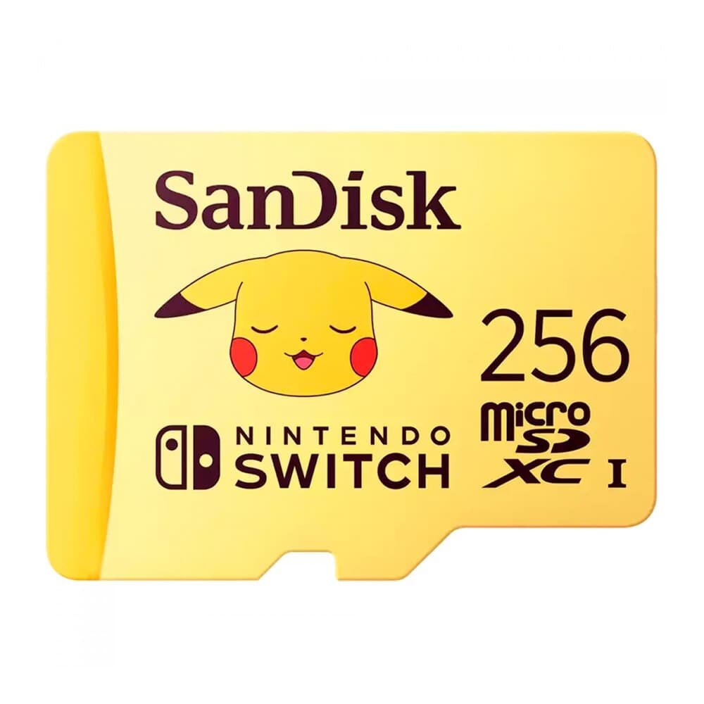 Cartão de Memória SanDisk MicroSD 256GB, Nintendo Switch Pokémon - SDSQXAO-256G-GN6ZK