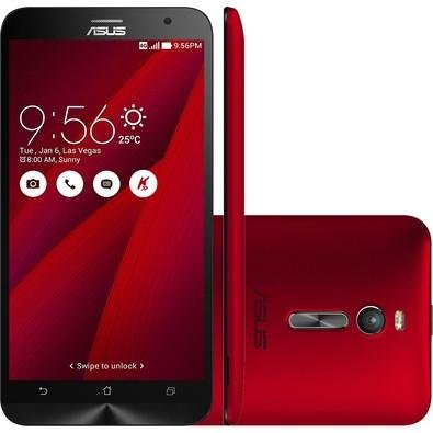 Smartphone Asus Zenfone 2, 16GB, 13MP, Tela 5.5´, Vermelho - ZE551ML-6C542WW