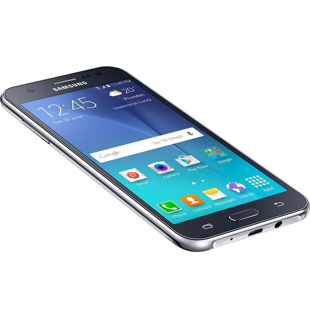 Smartphone Samsung Galaxy J5 Duos SM-J500M/DS, Quad Core 1.2Ghz, Android 5.1, Tela 5, 16GB, 13MP, 4G, Dual Chip, Desbl - Preto