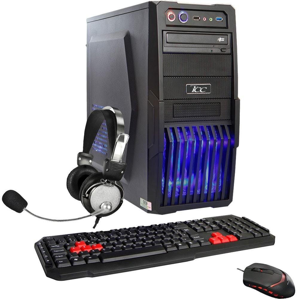 PC Gamer Extreme ICC E4341W ICC com Intel core i3 4150, 4GB, HD 500GB, MB PCware, VGA 210 Low Profile, 400W