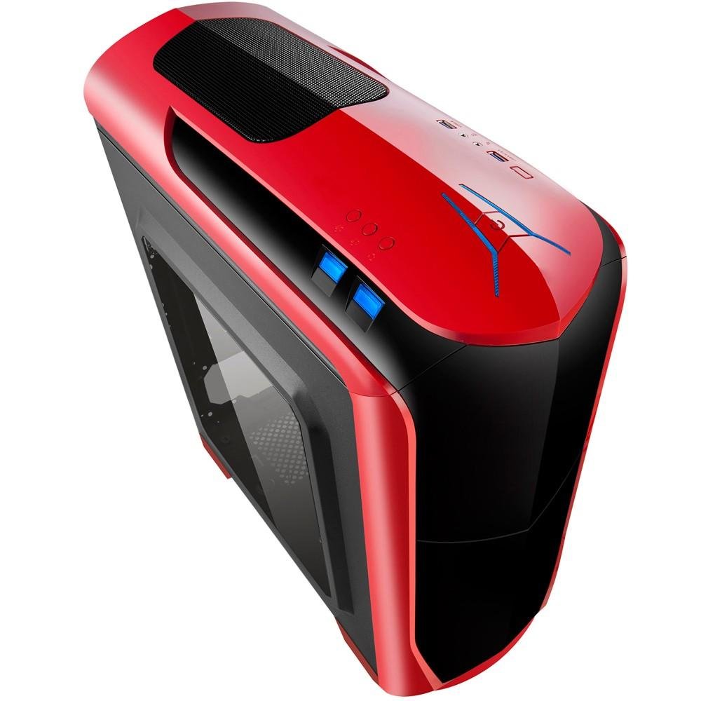 Imagem 9 de 9 do produto Gabinete Spire X2 Gamer Isolatic Vermelho sem Fonte X2-6020R-CE/R-2U3