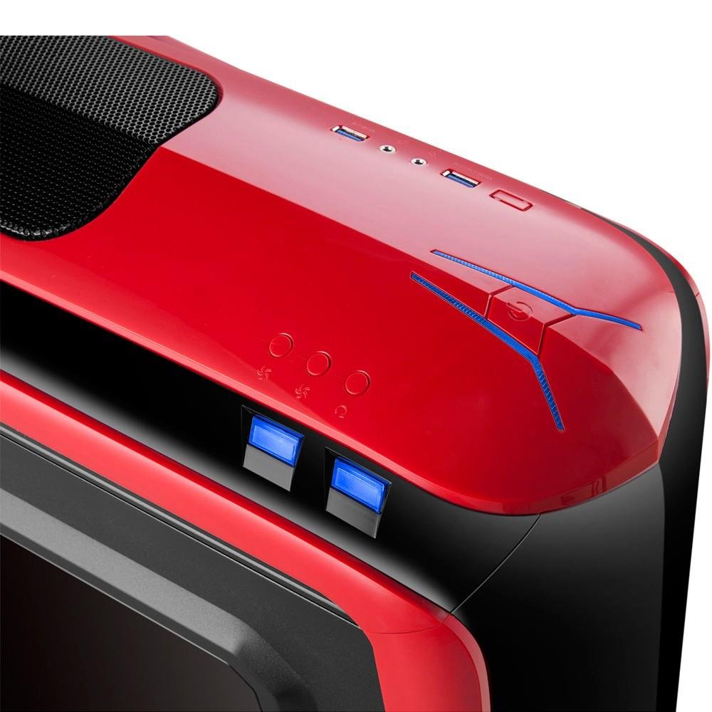 Imagem 4 de 9 do produto Gabinete Spire X2 Gamer Isolatic Vermelho sem Fonte X2-6020R-CE/R-2U3