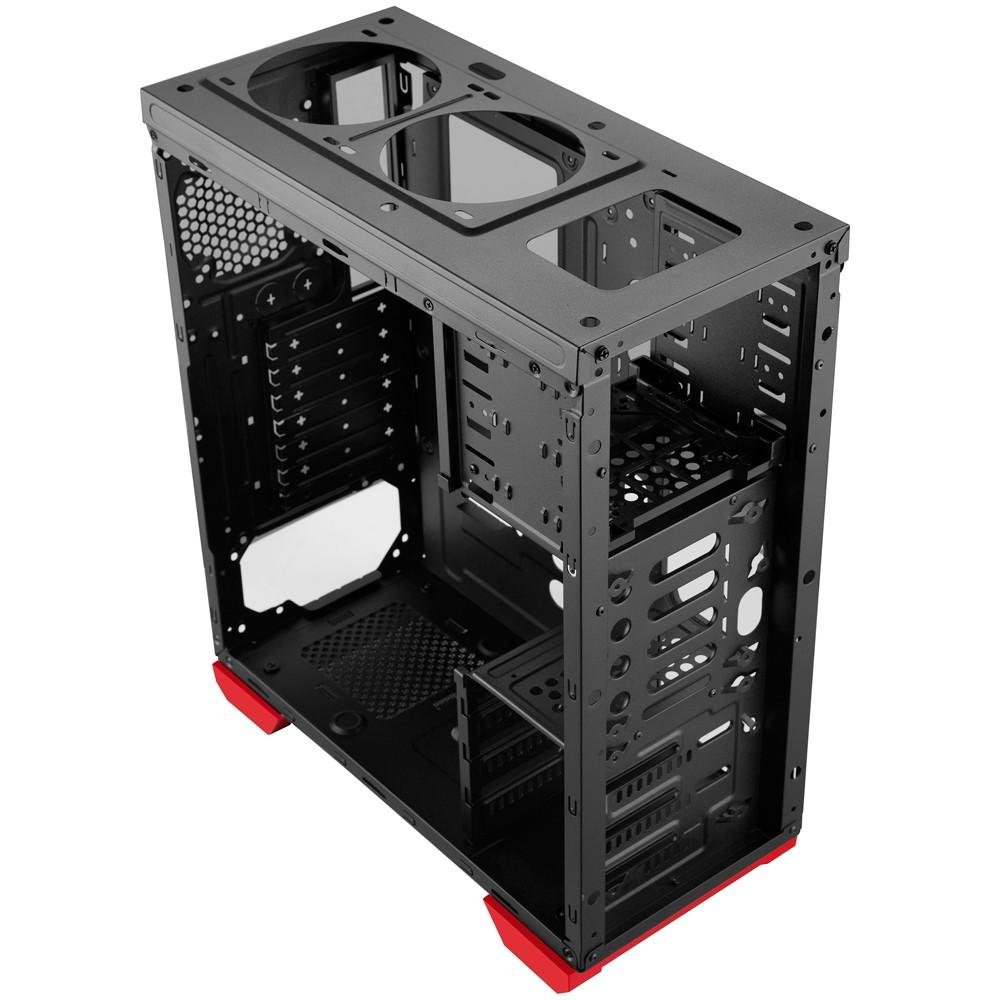 Imagem 3 de 9 do produto Gabinete Spire X2 Gamer Isolatic Vermelho sem Fonte X2-6020R-CE/R-2U3