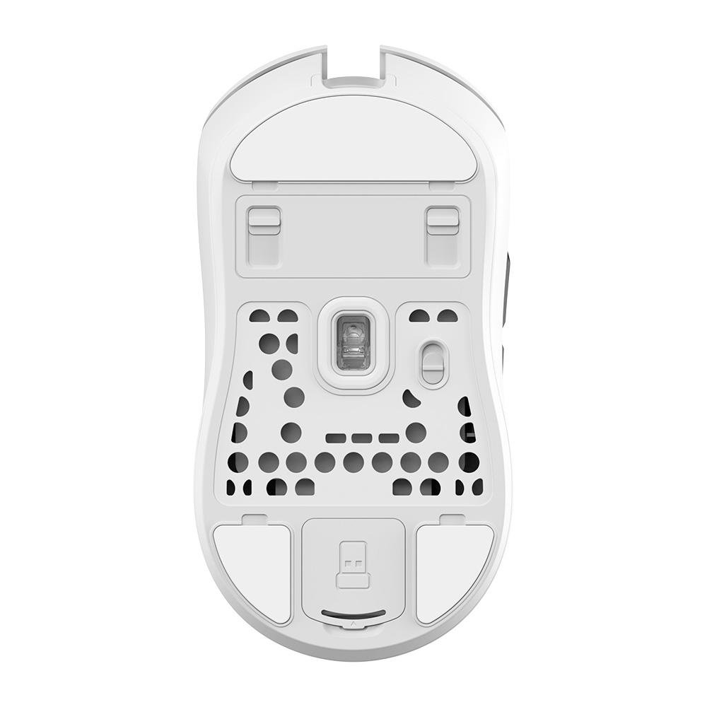Imagem 4 de 4 do produto Mouse Gamer Force One Hoku Pro-wh, 26.000 DPI, 4 Switchs Alternáveis, Dual Mode Wireless ou Wired USB-C, Recarregável, Branco - FR.MO.HK.02