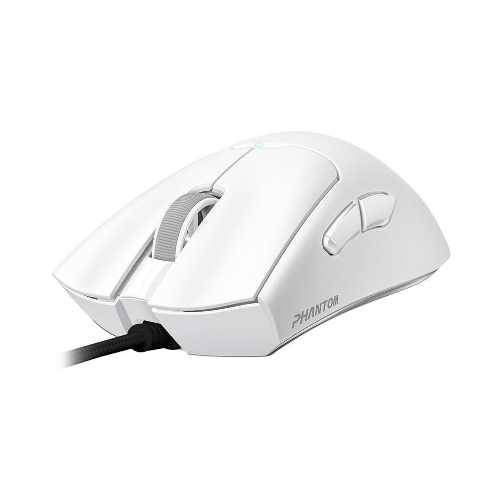 Mouse Gamer Force One Phantom White, 26.000 DPI, Com 6 Botões, Switches Huano Azul, Sensor Paw 3395, Branco - FR.MO.PH.01 Mouse Gamer Force One Phantom White, 26.000 DPI, Com 6 Botões, Switches Huano Azul, Sensor Paw 3395, Branco - FR.MO.PH.01