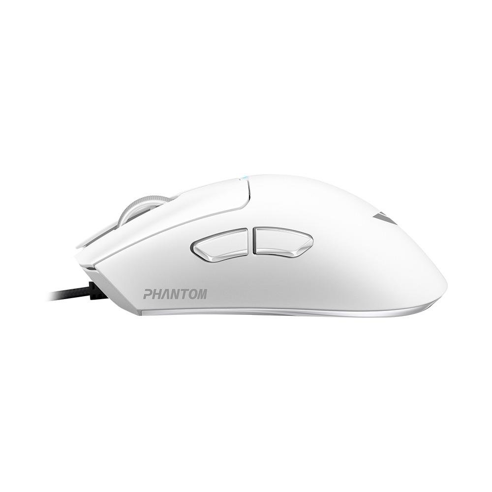 Mouse Gamer Force One Phantom White, 26.000 DPI, Com 6 Botões, Switches Huano Azul, Sensor Paw 3395, Branco - FR.MO.PH.01 Mouse Gamer Force One Phantom White, 26.000 DPI, Com 6 Botões, Switches Huano Azul, Sensor Paw 3395, Branco - FR.MO.PH.01