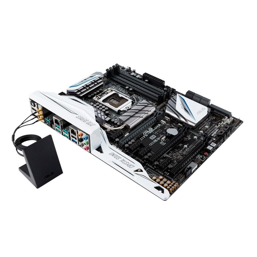 Imagem 7 de 8 do produto Placa-Mãe ASUS p/ Intel LGA 1151 ATX Z170-DELUXE, 4xDDR4, DP/HDMI, Wi-Fi AC, USB 3.1 Tipo A e C, Hyper M.2 x4, NVMe, SLI/CFX