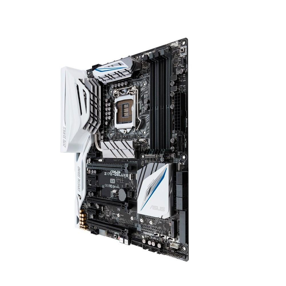 Imagem 2 de 8 do produto Placa-Mãe ASUS p/ Intel LGA 1151 ATX Z170-DELUXE, 4xDDR4, DP/HDMI, Wi-Fi AC, USB 3.1 Tipo A e C, Hyper M.2 x4, NVMe, SLI/CFX